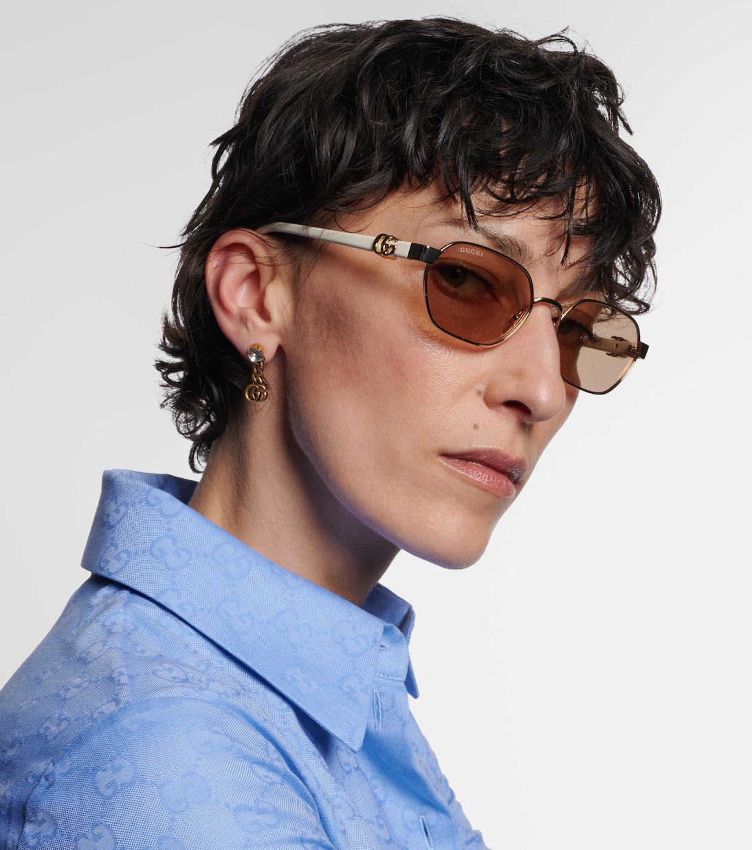 Running Mini rectangular sunglasses | Gucci