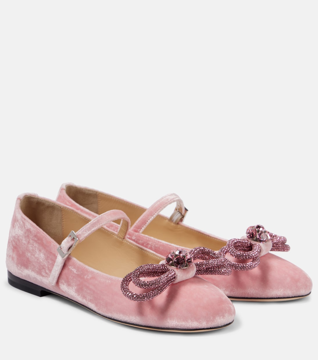 Double Bow velvet ballet flats | Mach & Mach