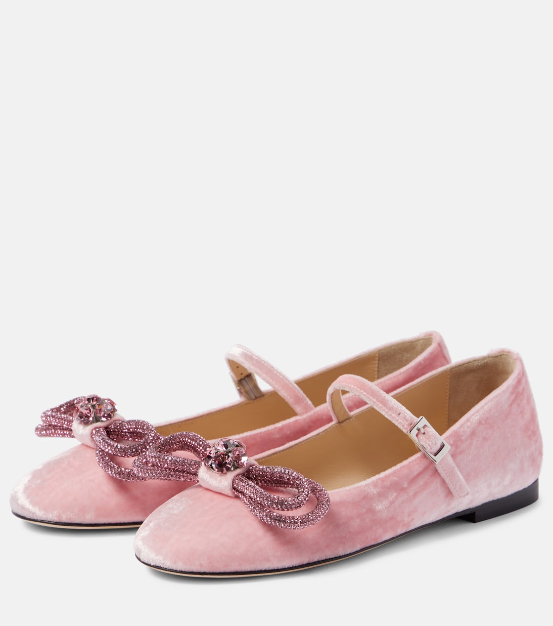 Double Bow velvet ballet flats | Mach & Mach