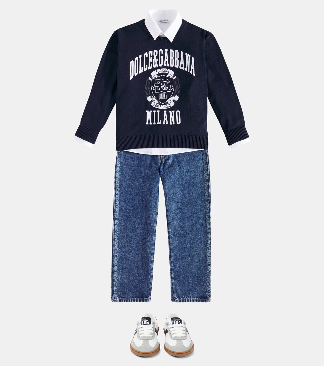 Printed cotton sweater | Dolce&Gabbana Kids