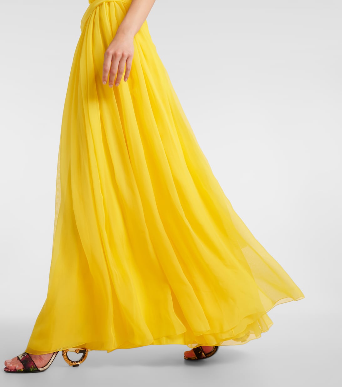 Halterneck silk chiffon gown | Dolce&Gabbana