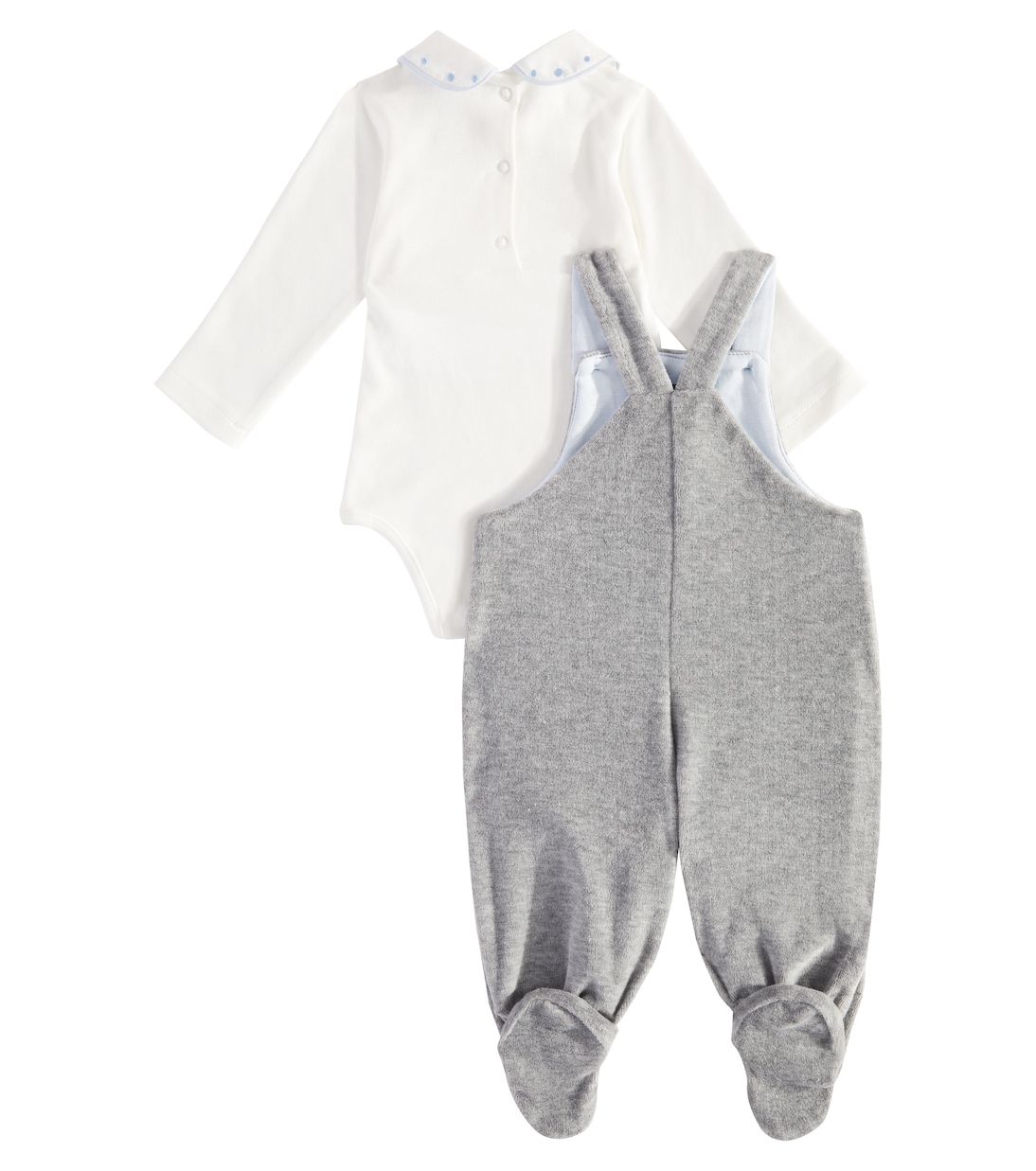 Baby cotton bodysuit and overall set | Monnalisa