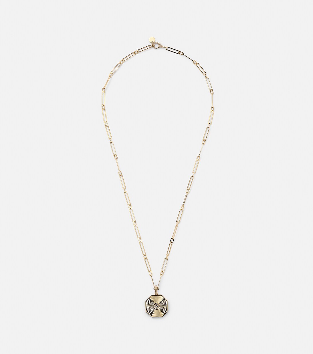 Halskette Diamond Radiant Octagon aus 18kt Gelbgold mit Diamanten | Shay Jewelry