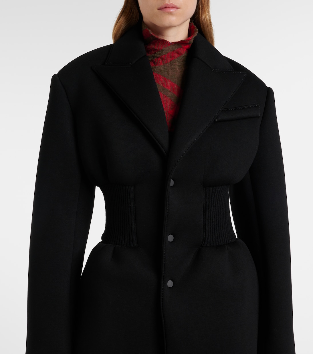 Abrigo Bonded de botonadura simple | Wardrobe.NYC