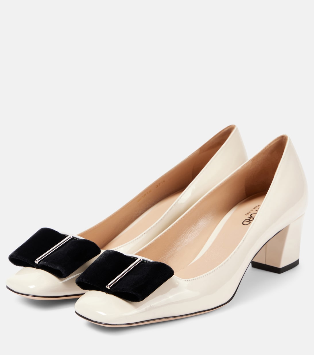 Audrey 55 bow-detail patent leather pumps | Tom Ford