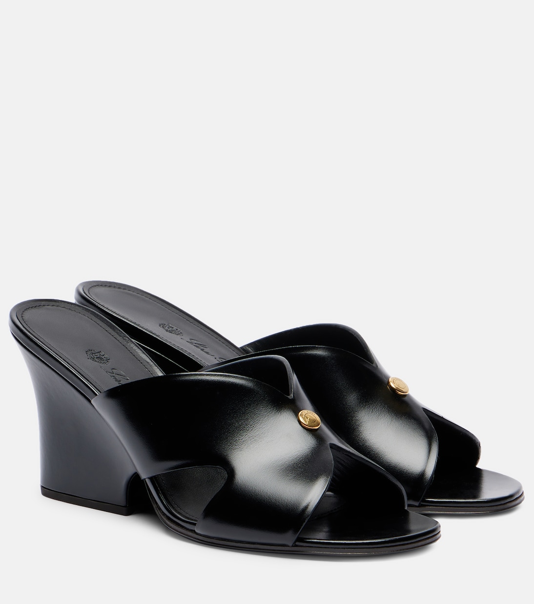 Vera 80 레더 웨지 뮬 | Loro Piana