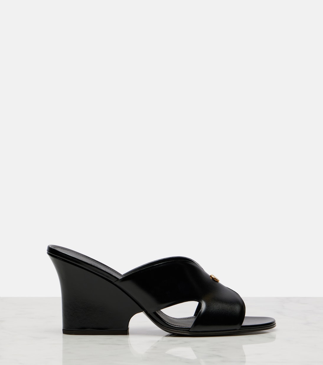 Vera 80 레더 웨지 뮬 | Loro Piana