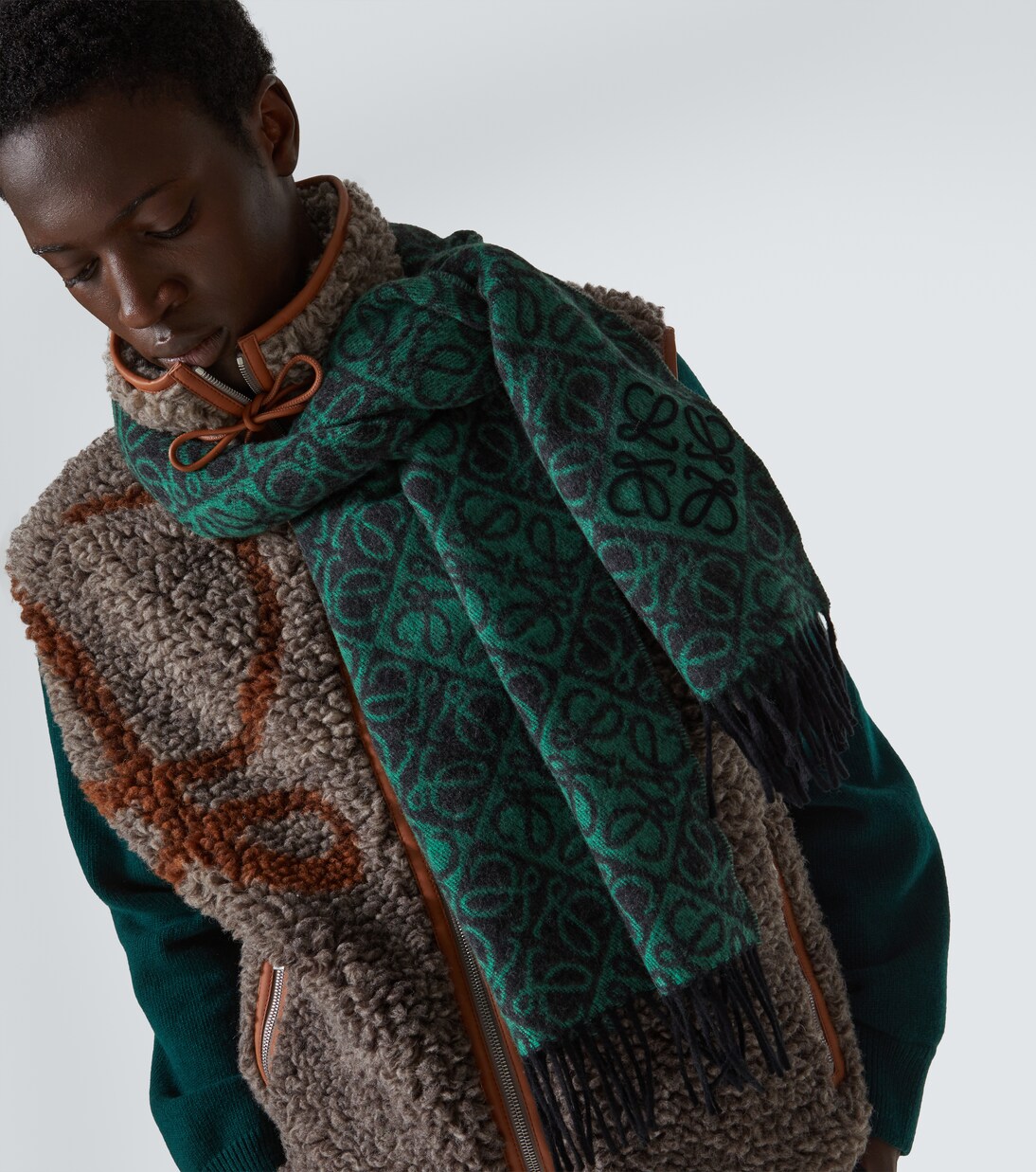 Anagram wool and cashmere scarf | Loewe