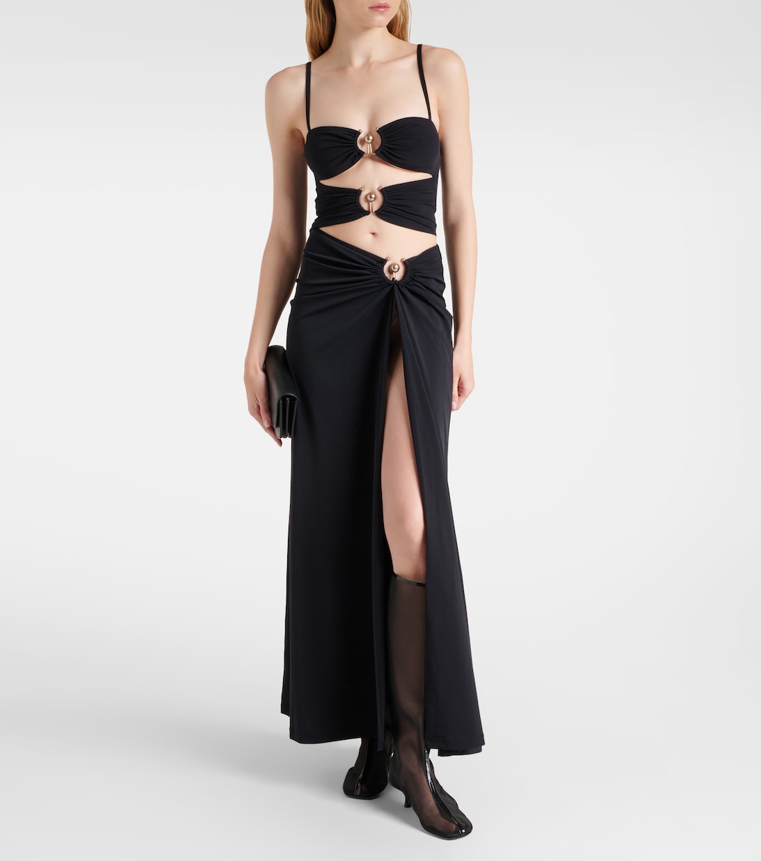 Stiefel Vapour aus Mesh mit Leder | Christopher Esber