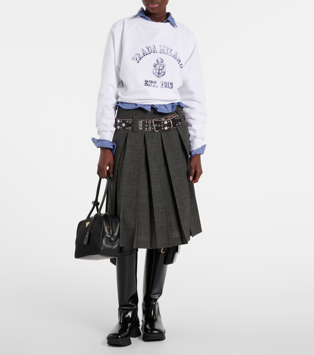 Botas altas Equal de charol | Prada