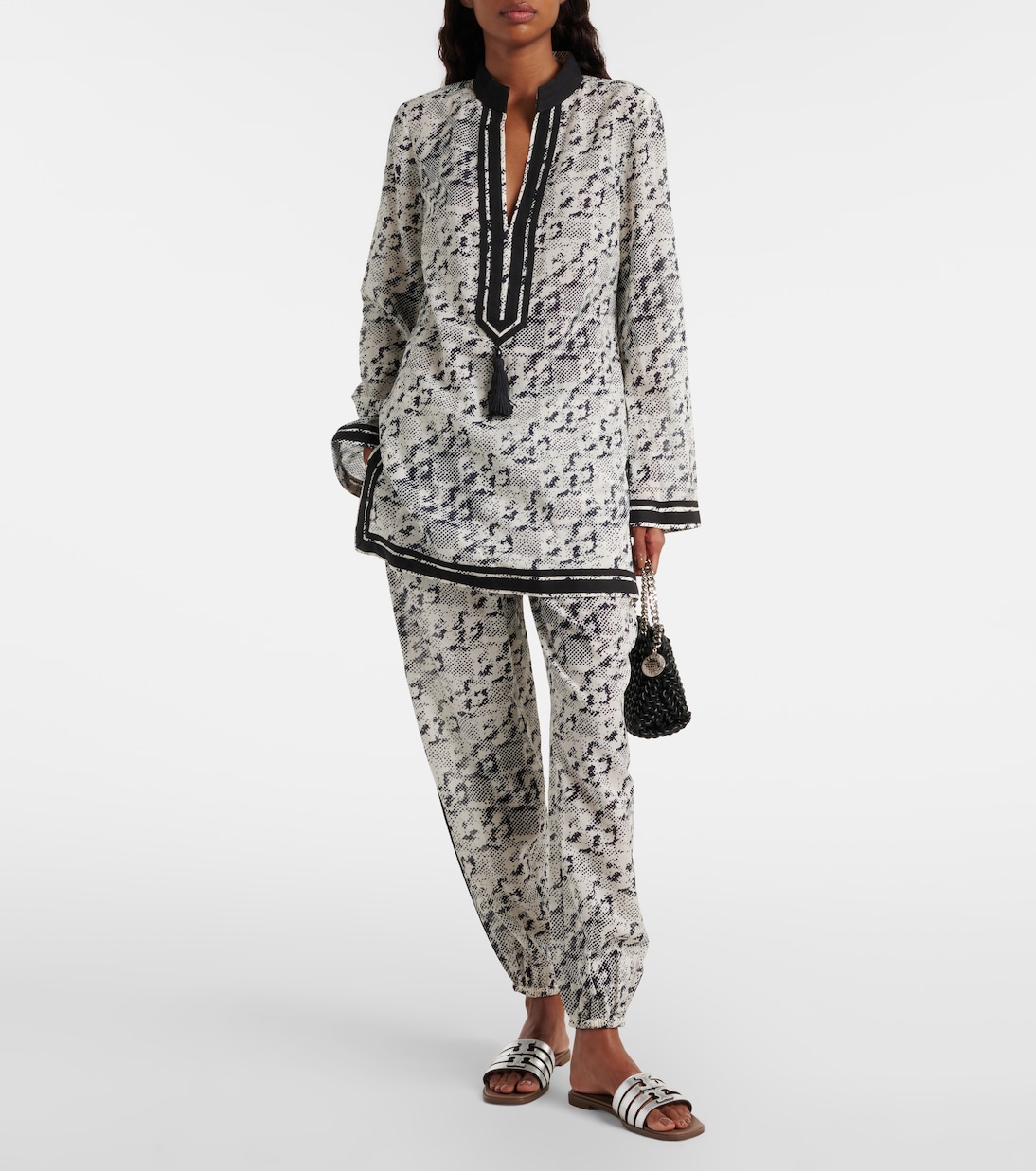 Bedruckte Palazzo-Hose aus Seide und Baumwolle | Tory Burch