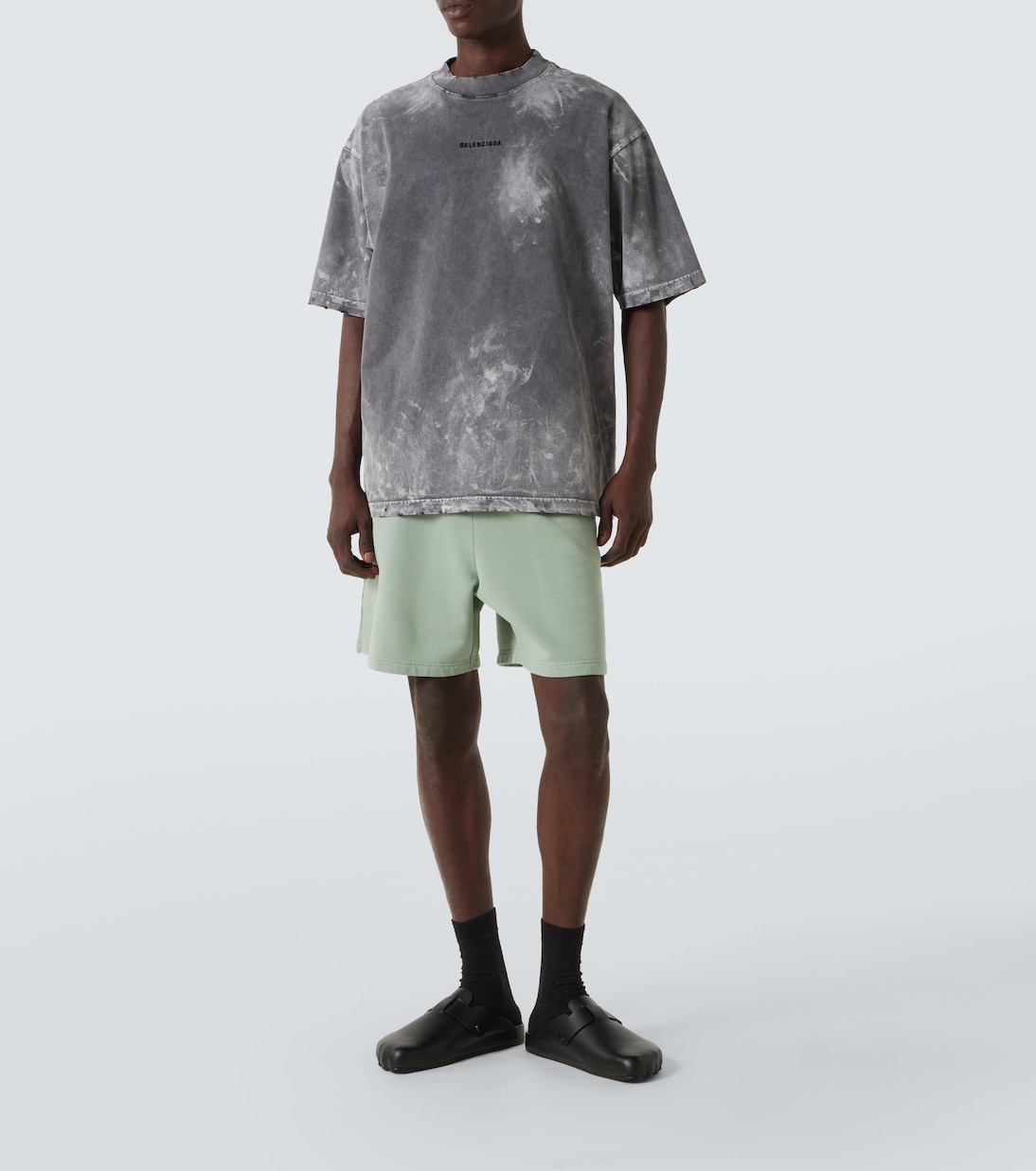 Logo cotton jersey shorts | Balenciaga