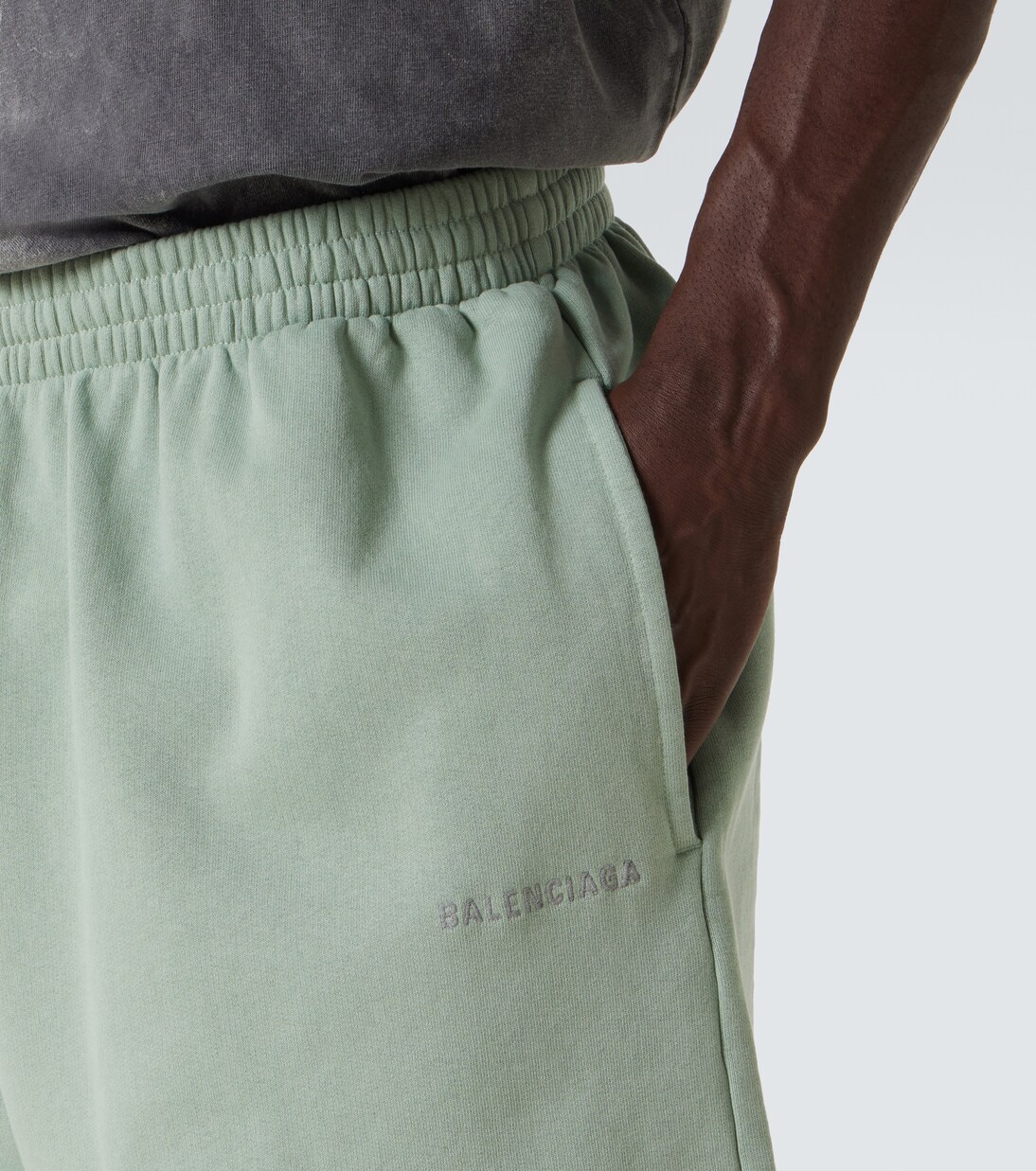 Logo cotton jersey shorts | Balenciaga
