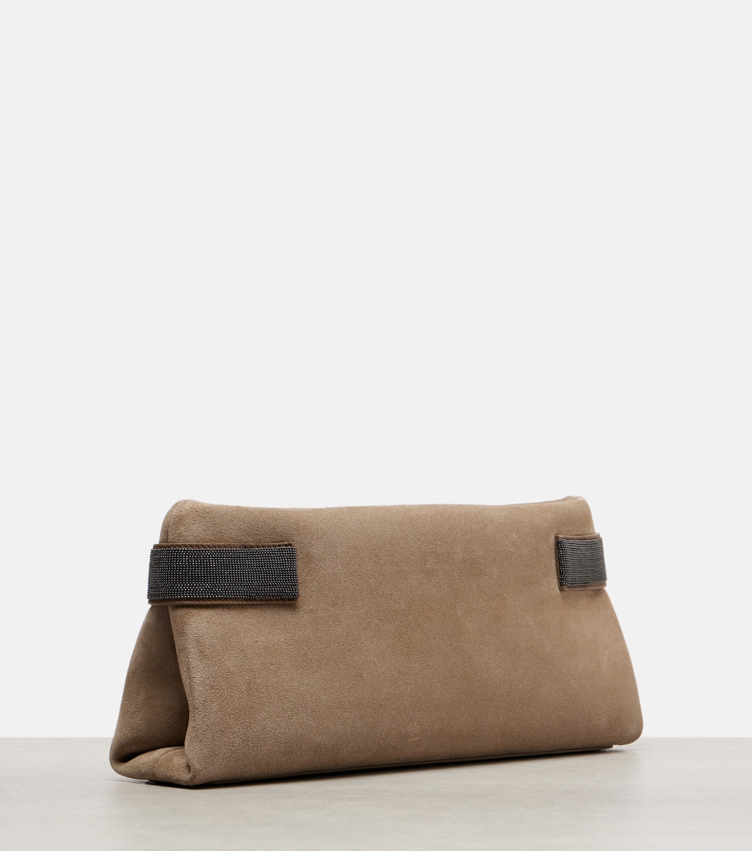 Essence Small suede clutch | Brunello Cucinelli
