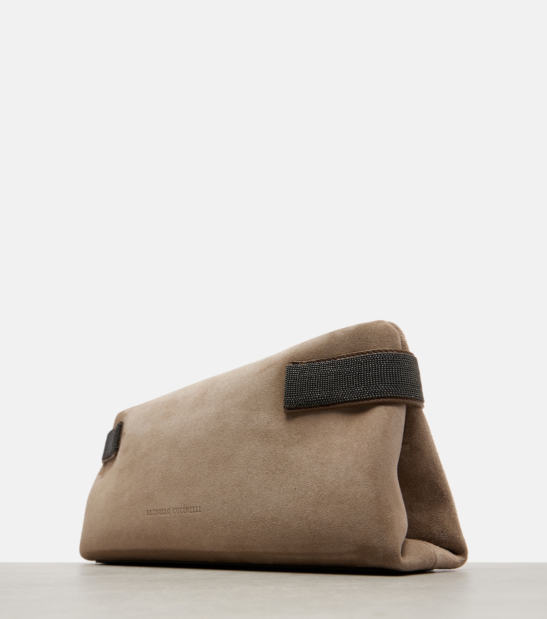 Essence Small suede clutch | Brunello Cucinelli
