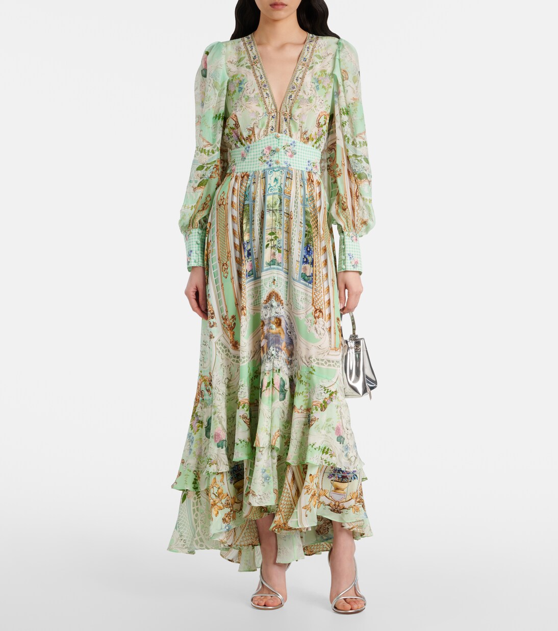 Crystal-embellished silk maxi dress | Camilla
