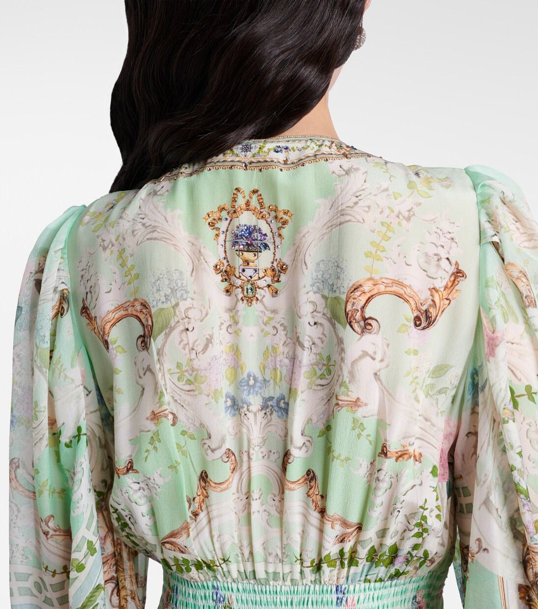 Crystal-embellished silk maxi dress | Camilla