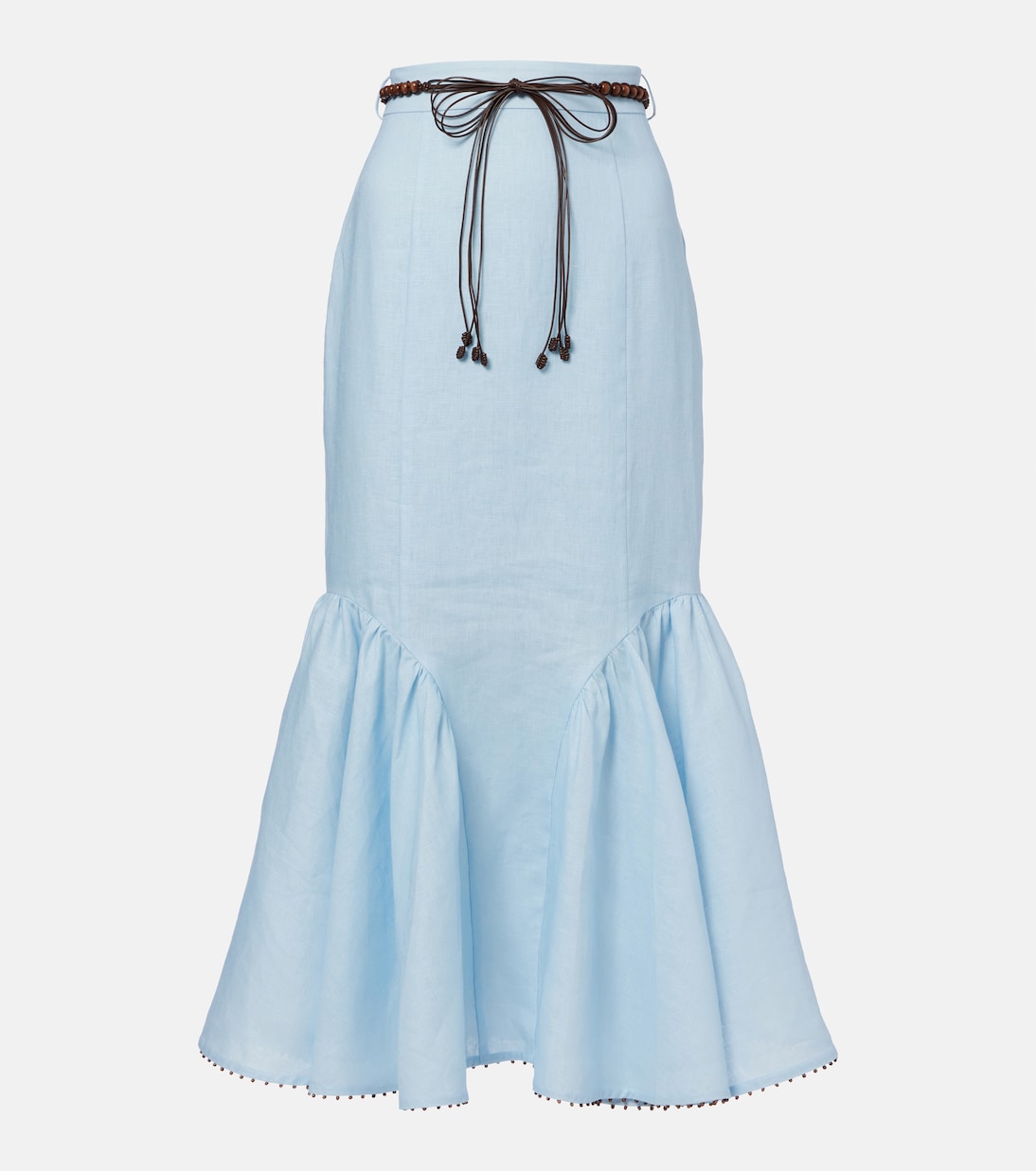 Rhiannon linen midi skirt | Zimmermann