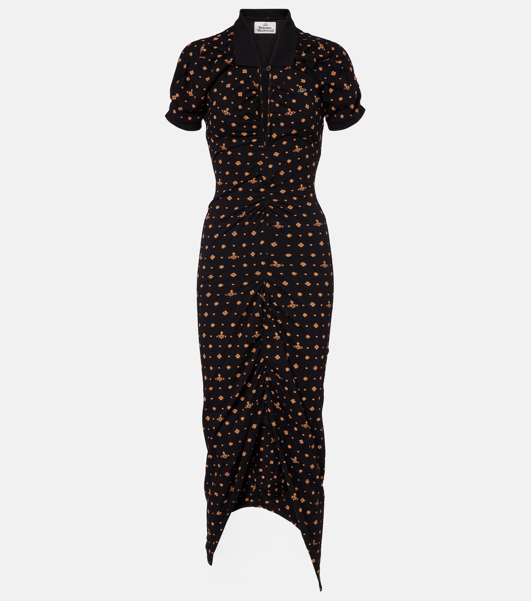 Pulling draped cotton midi dress | Vivienne Westwood