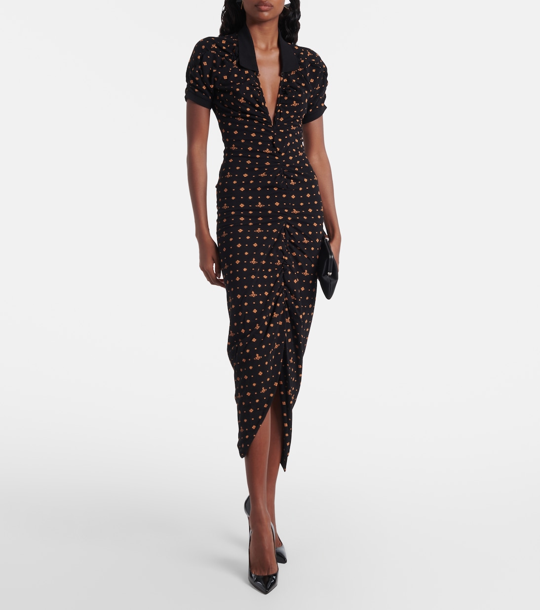 Pulling draped cotton midi dress | Vivienne Westwood