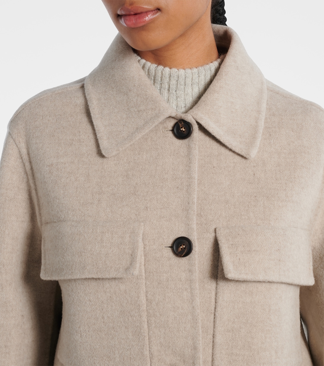 Hemdjacke aus Wolle und Kaschmir | Brunello Cucinelli