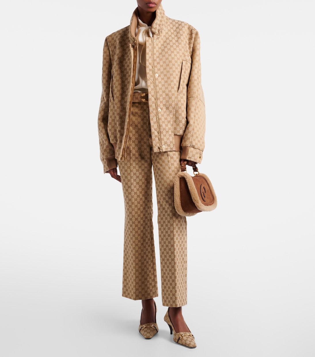 Gucci Blondie Medium suede top-handle bag | Gucci