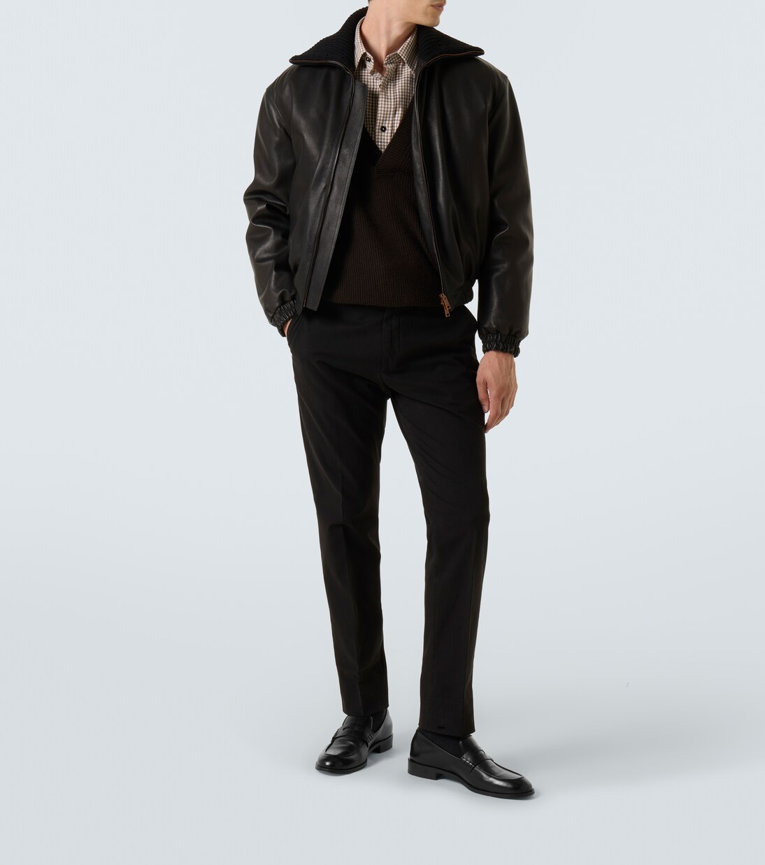 Cotton-blend slim pants  | Zegna