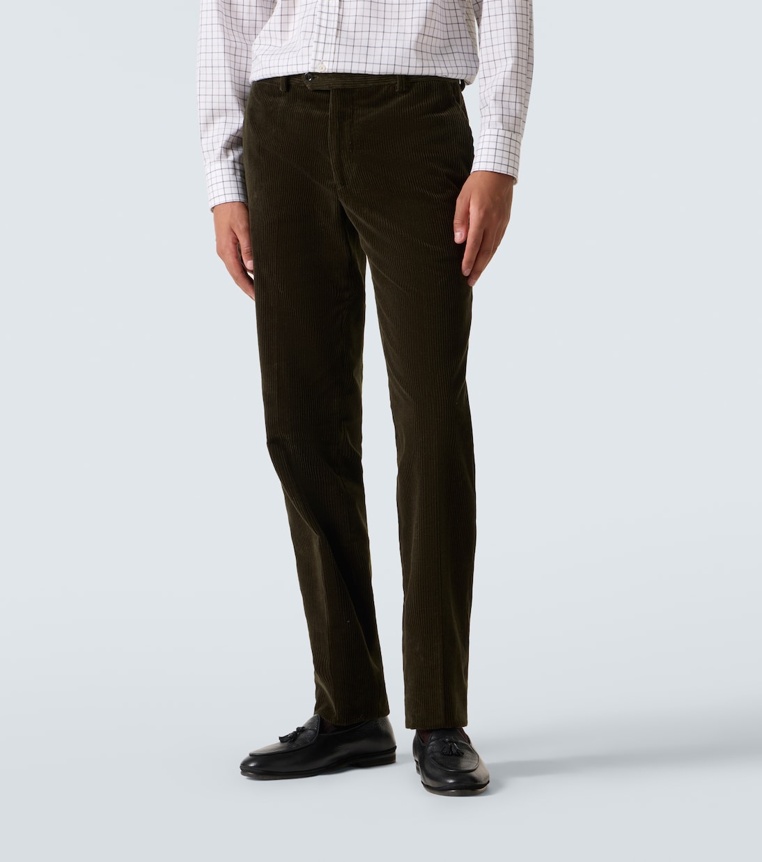 Cotton corduroy straight pants | Rubinacci