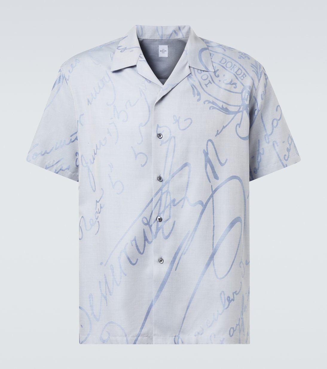Printed cotton, wool, and silk bowling shirt | Berluti