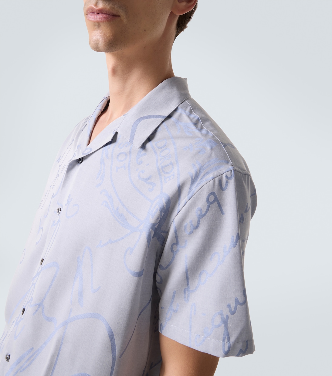Printed cotton, wool, and silk bowling shirt | Berluti