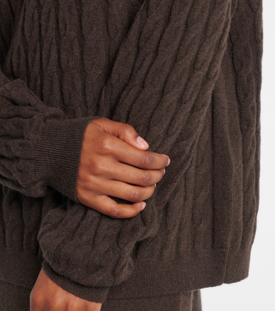 Cable-knit cashmere polo sweater | Lisa Yang