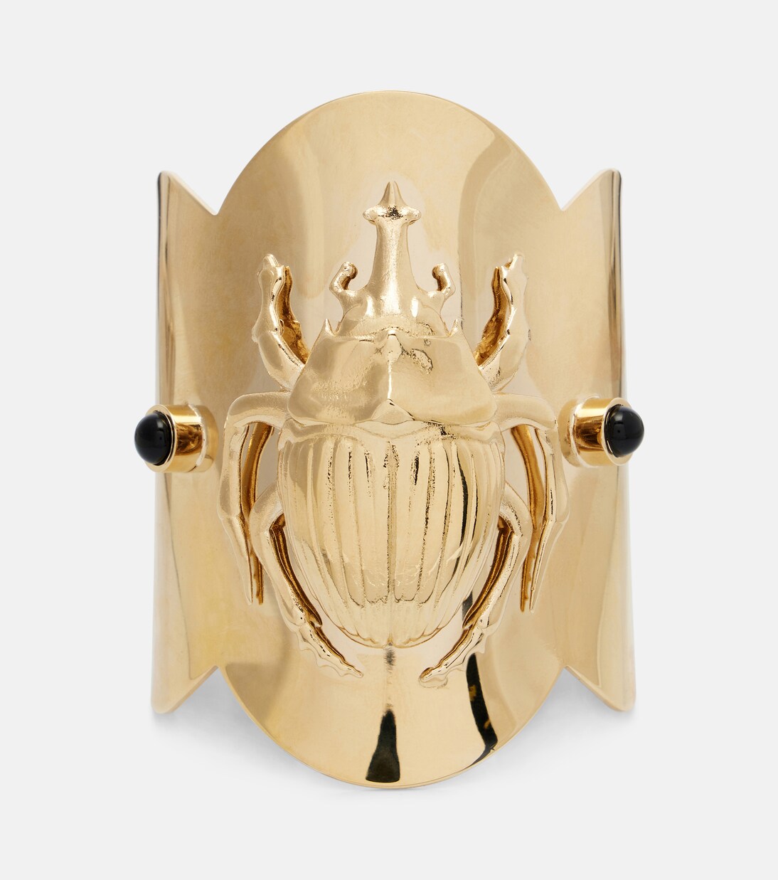 Scarab镀金开口手镯 | La DoubleJ