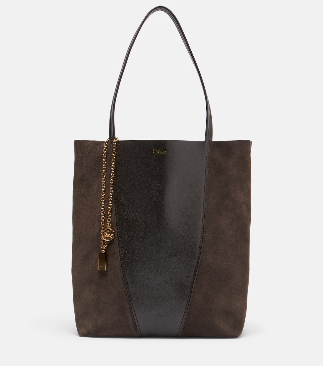 Sac Chloé Spin en cuir et daim | Chloé