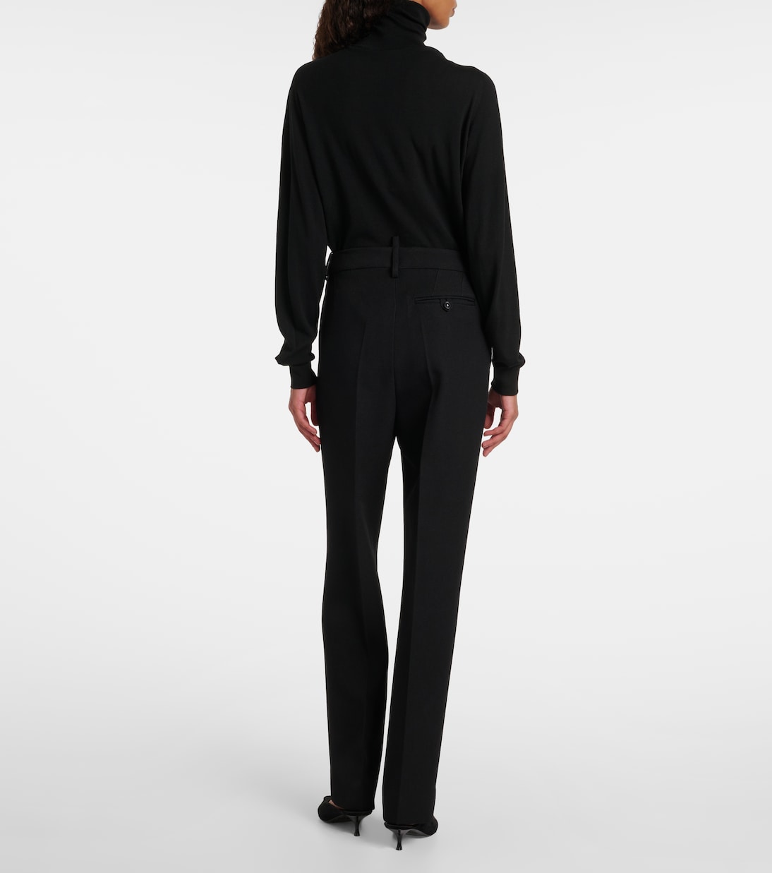 Gerade High-Rise-Hose aus Schurwolle | Victoria Beckham