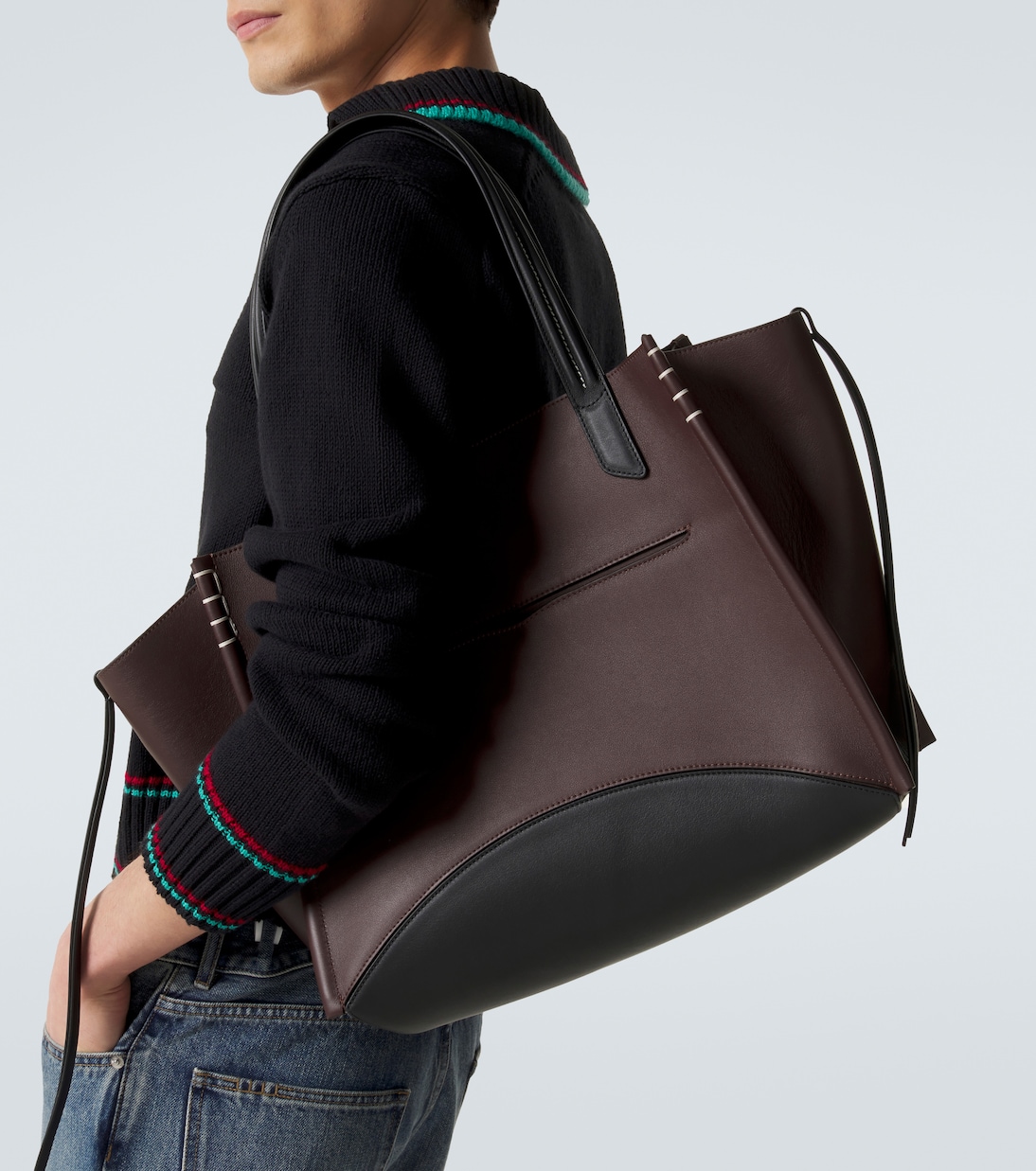 Loafer Cabas leather tote bag | JW Anderson