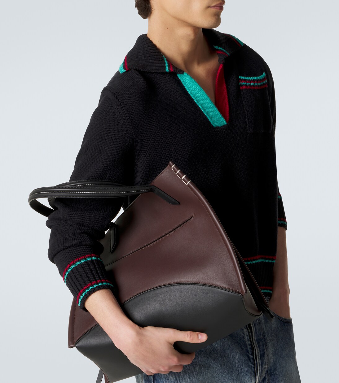 Loafer Cabas leather tote bag | JW Anderson