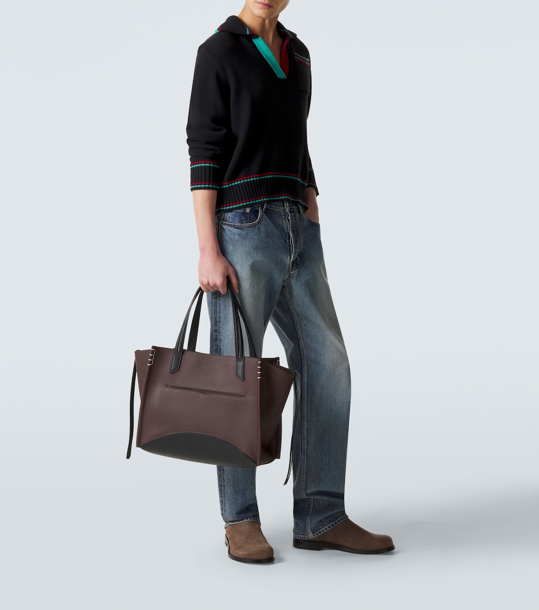 Loafer Cabas leather tote bag | JW Anderson