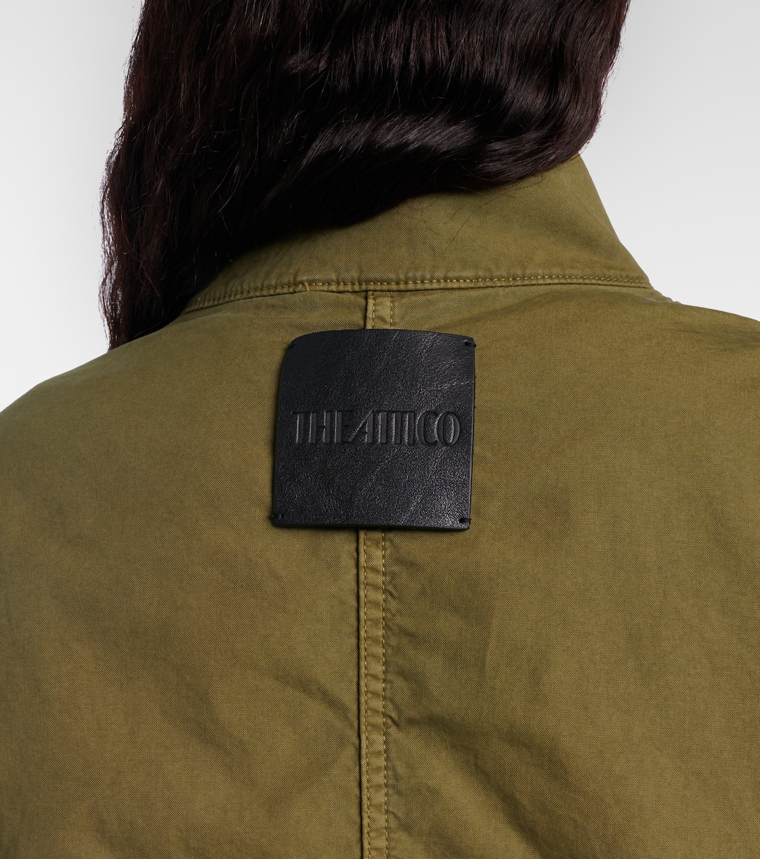 Leather-trimmed cotton jacket | The Attico