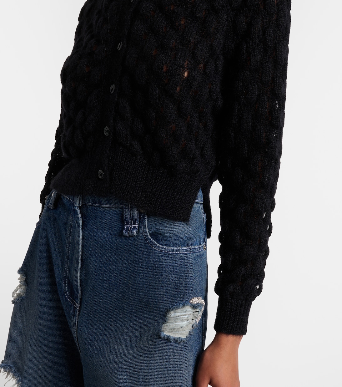 Embellished mohair-blend cardigan | Simone Rocha
