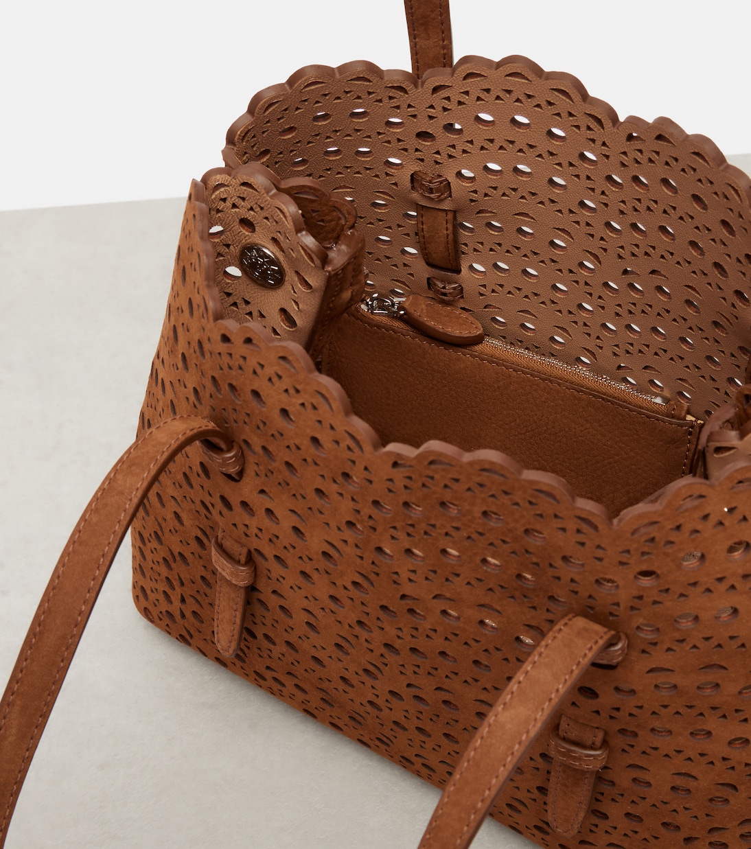 Tote Bag Mina 25 Vienne Wave aus Leder | Alaïa