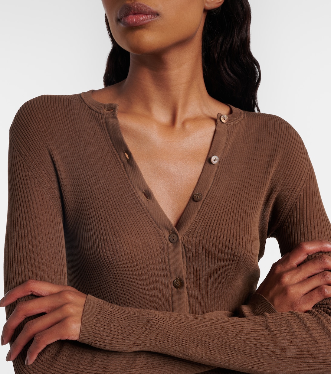 Ribbed-knit cotton Henley shirt | Gucci