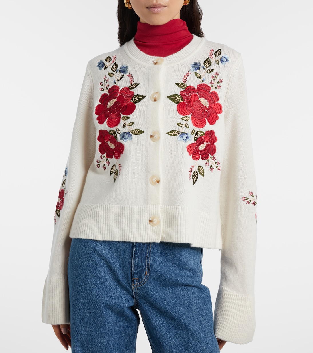Embroidered wool cardigan | Farm Rio