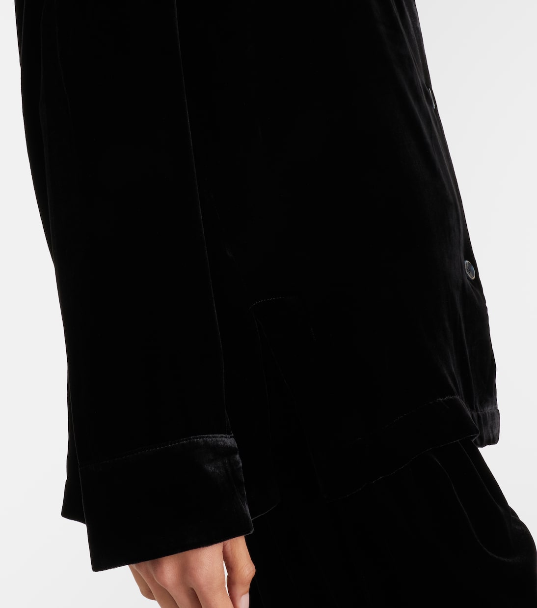 Calabasas velvet shirt | Asceno
