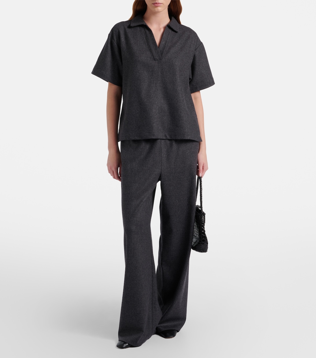 Austin wool and cashmere wide-leg pants | Asceno