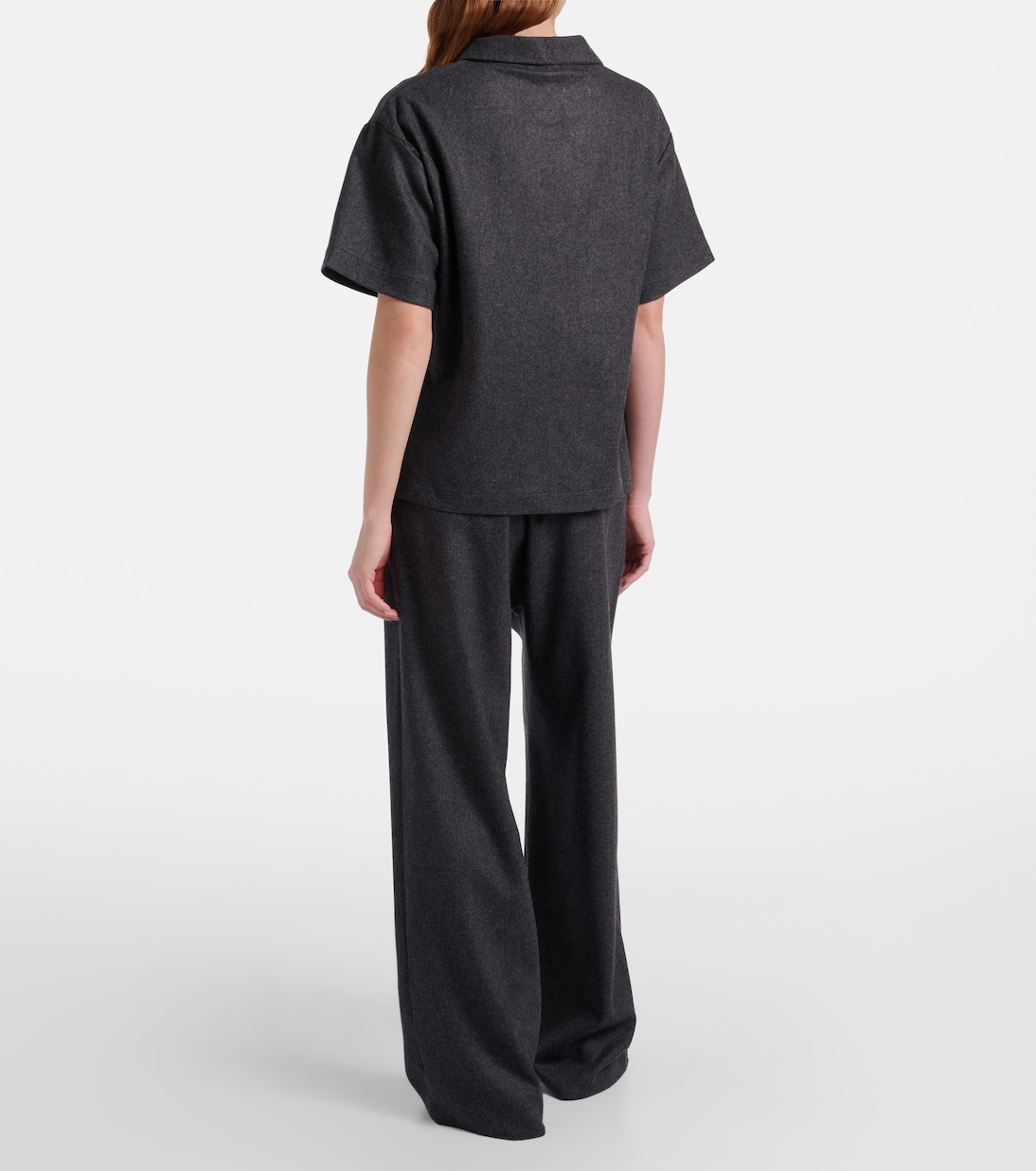 Austin wool and cashmere wide-leg pants | Asceno