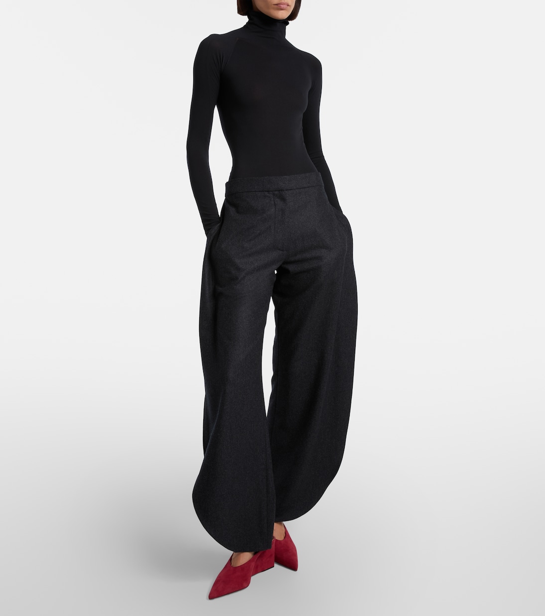 Mules Cube 75 in suede con zeppa | Alaïa