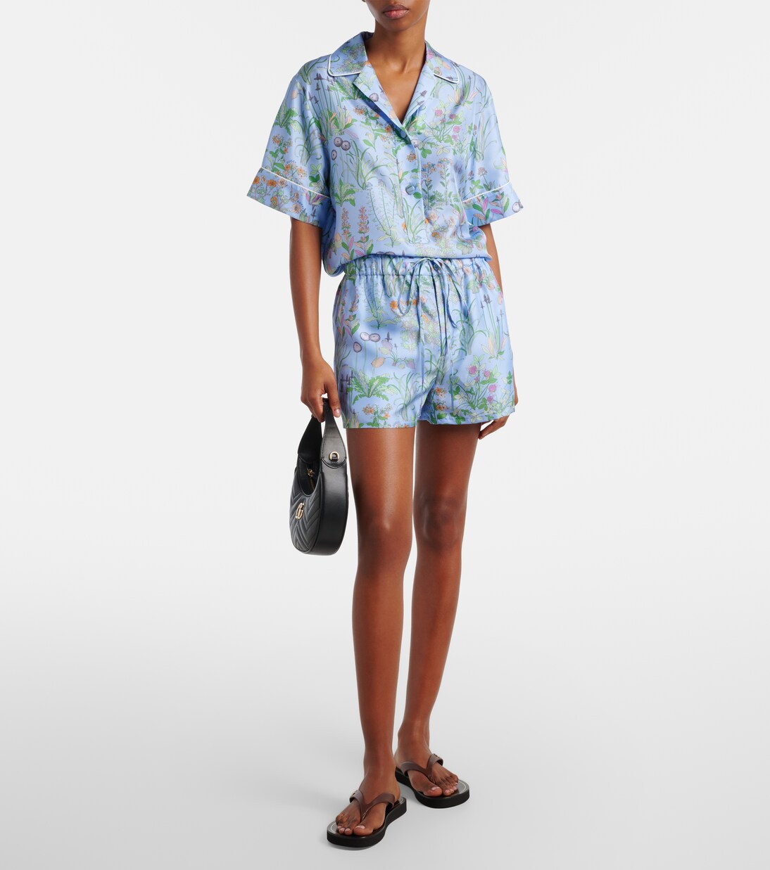 Mila Double G leather thong sandals | Gucci