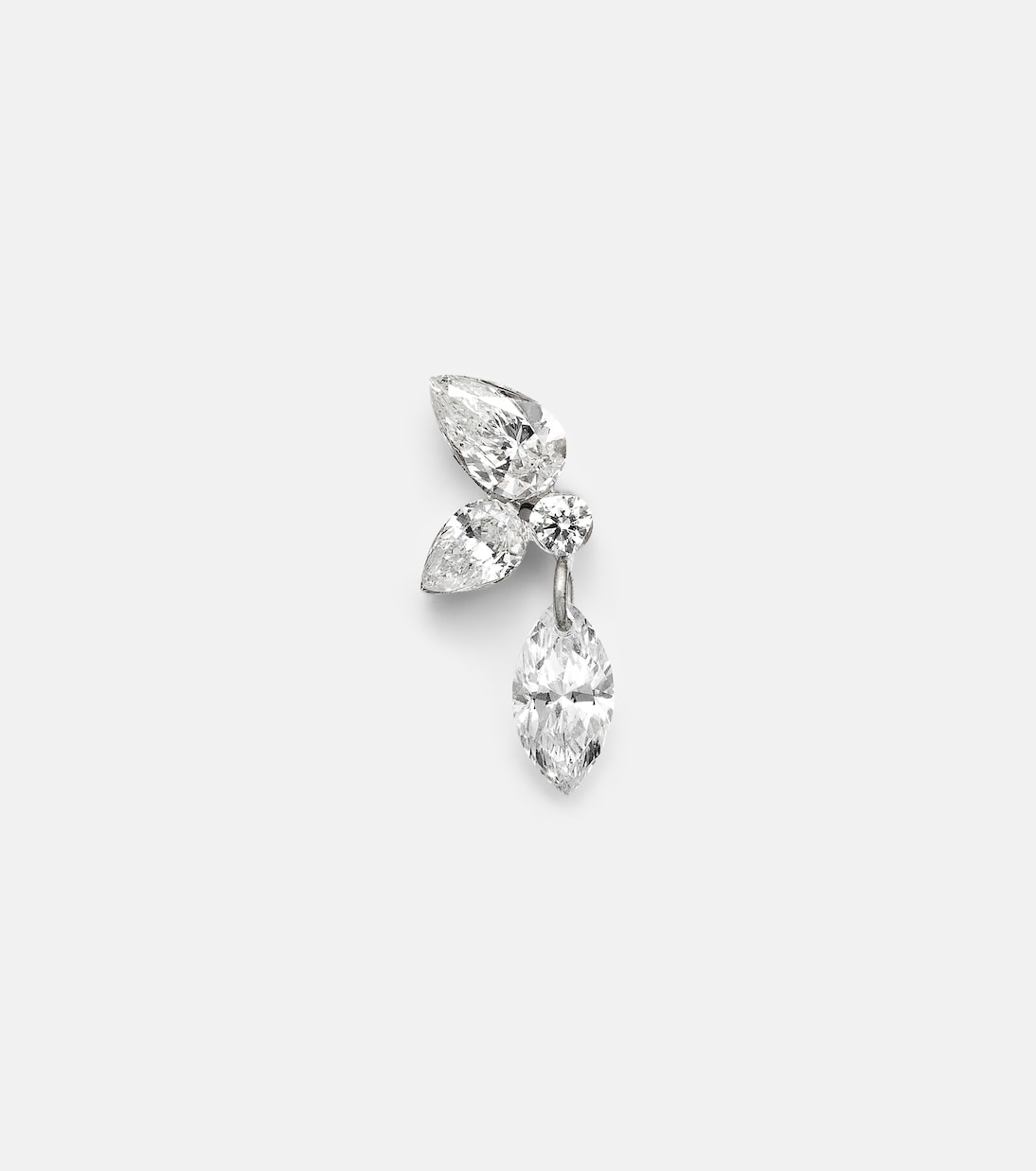 18kt white gold (750/1000) earring with diamonds | Maria Tash