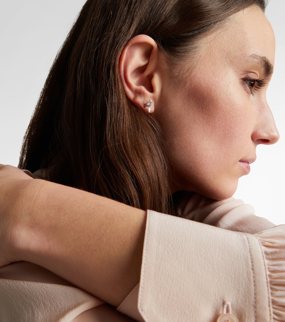 18kt white gold (750/1000) earring with diamonds | Maria Tash