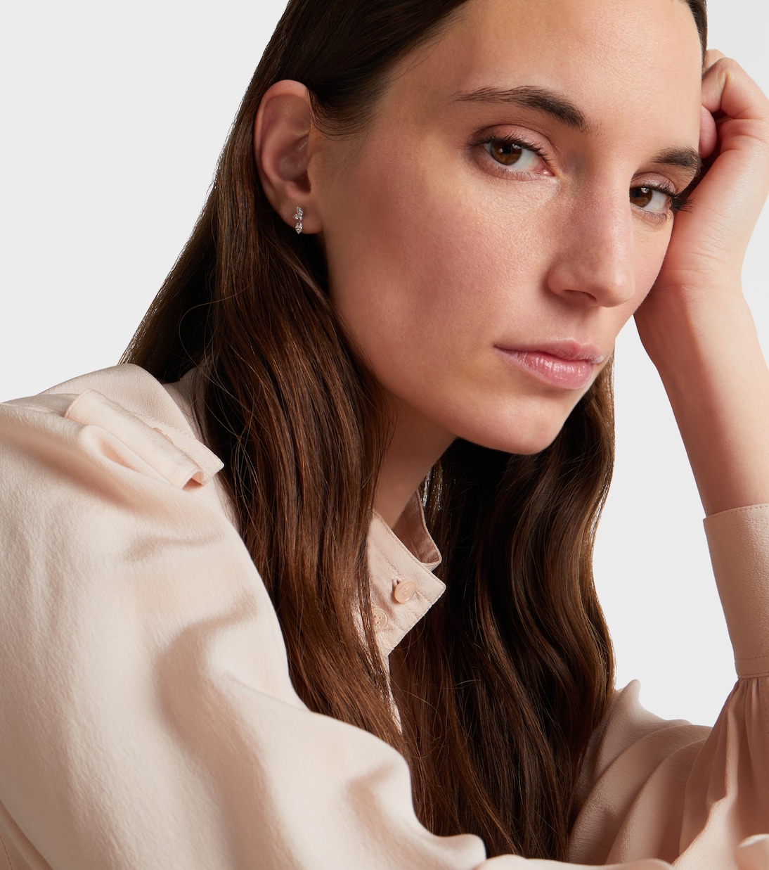 18kt white gold (750/1000) earring with diamonds | Maria Tash